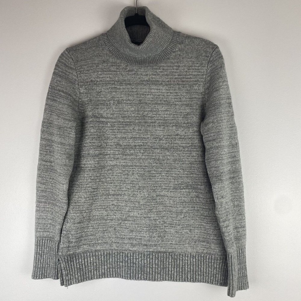 J. Crew Mercantile Women's Turtleneck Sweater Size S Gray Heathered Knit